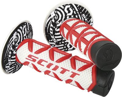 Diamond MX Grips - Red/White