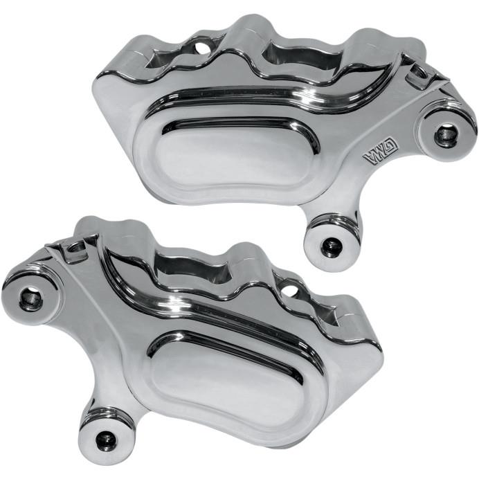 4-Piston Front Brake Caliper - Chrome