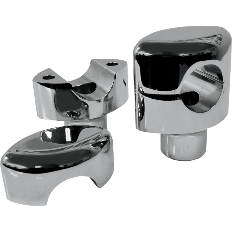 1-1 /4in. Handlebar Riser Kit for Paugco or DNA Springer Kits - Chrome