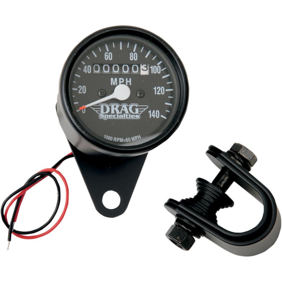 Mini Mechanical Speedometer - 1:1 Ratio with Black Face