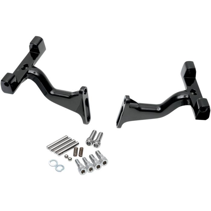 Raised Passenger Floorboard Mounts - Black