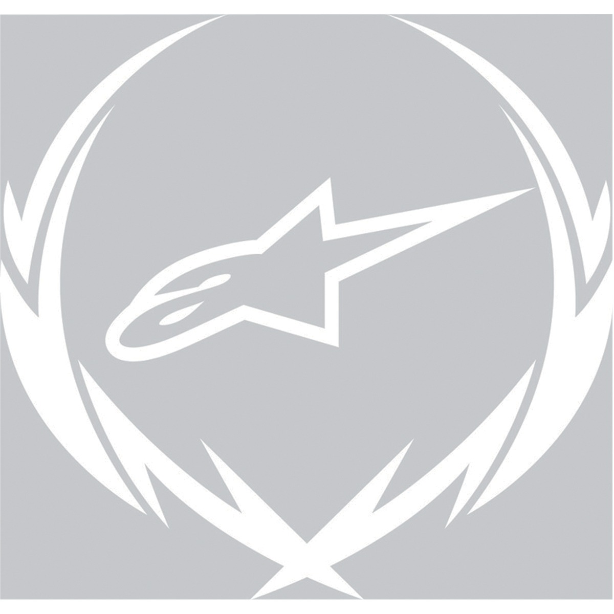 Wreath Sticker - 2in. - White