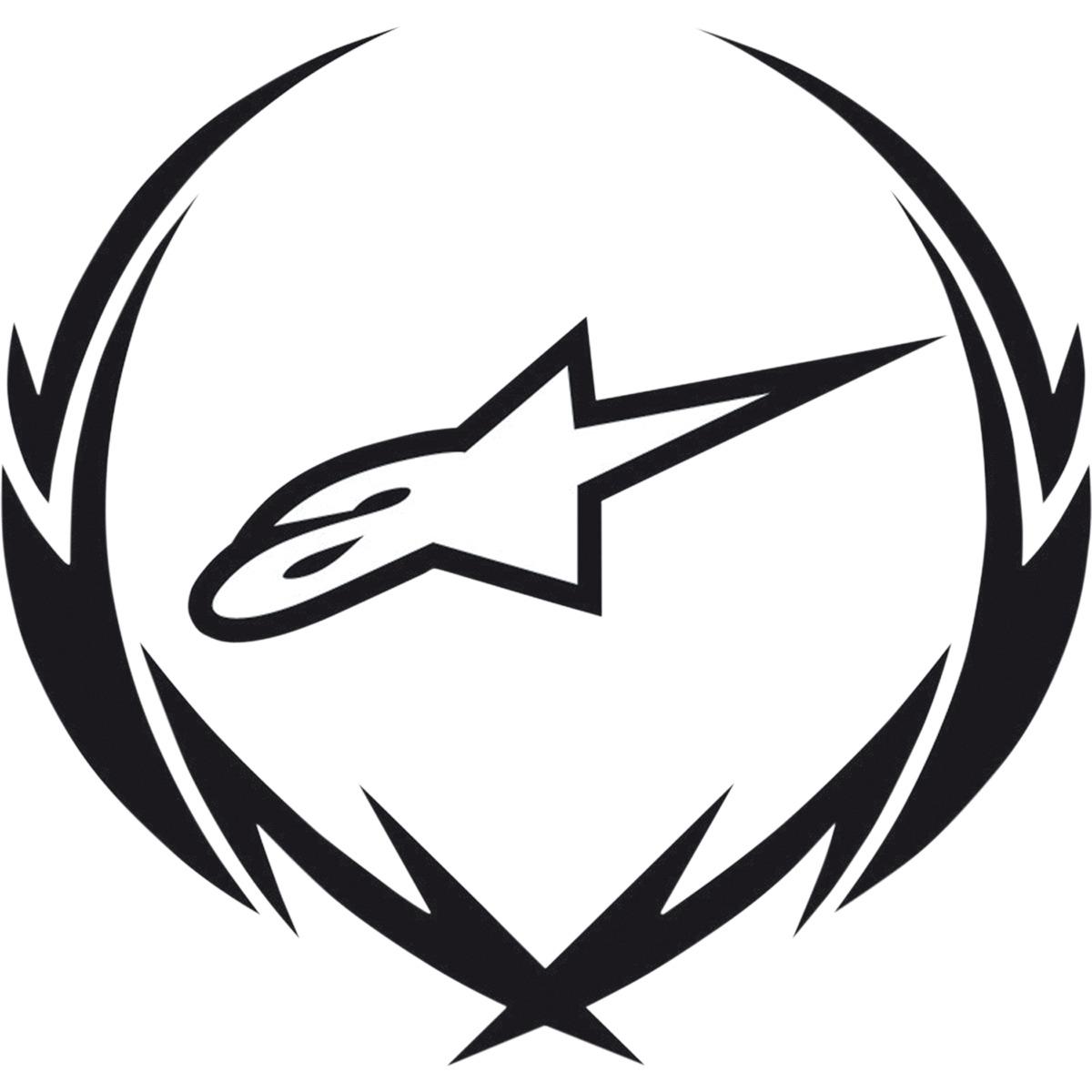 Wreath Sticker - 2in. - Black