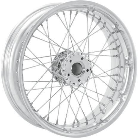 Spoked Wire Front Wheel - 21x2.15in. - Chrome