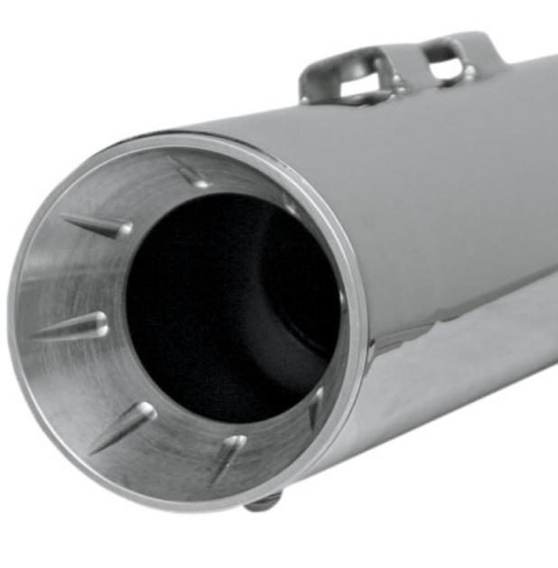 Polished Billet Inverted Fluted End Cap for 4in. Slip-On Mufflers