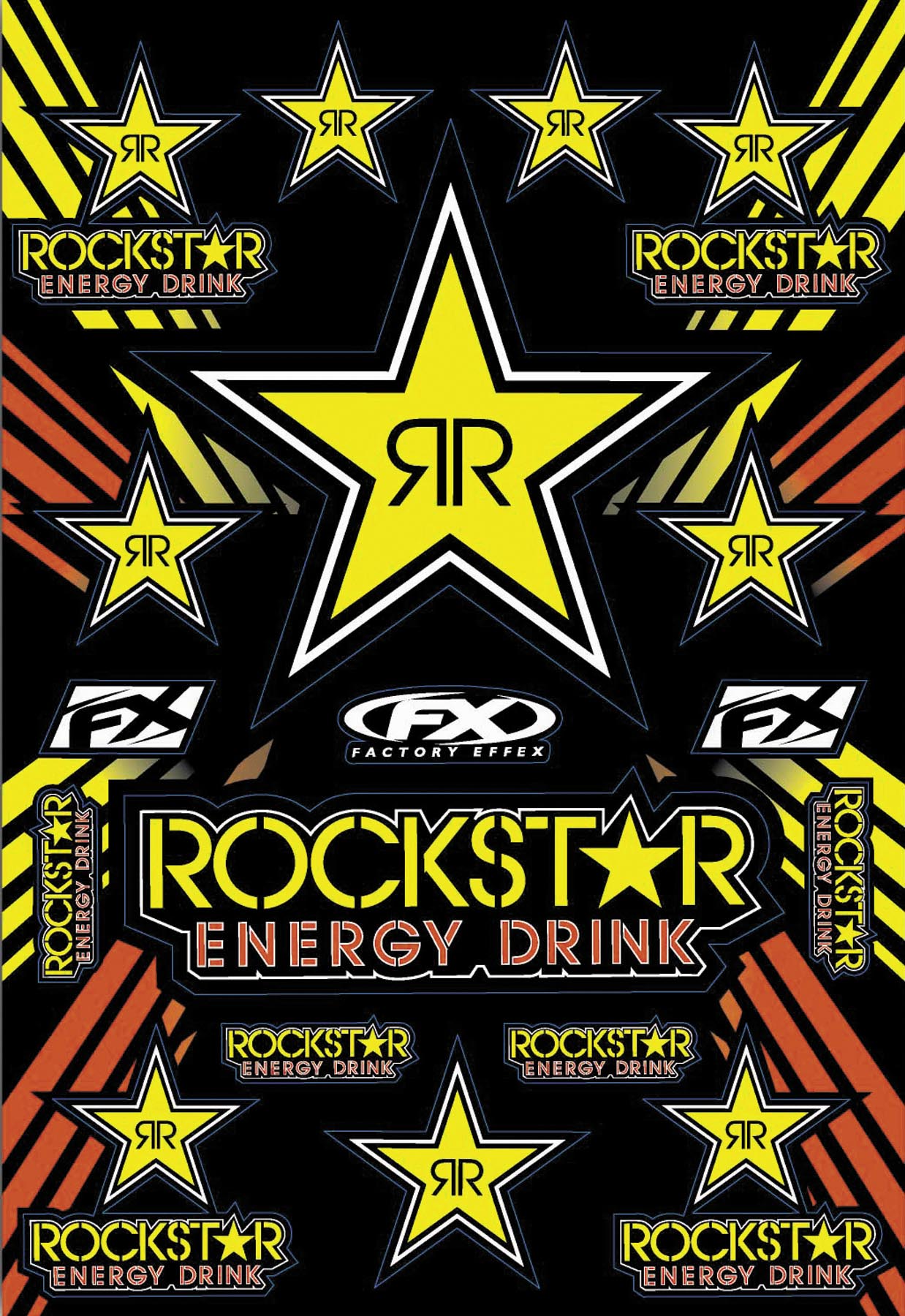 Rockstar Yellow Sticker Kit