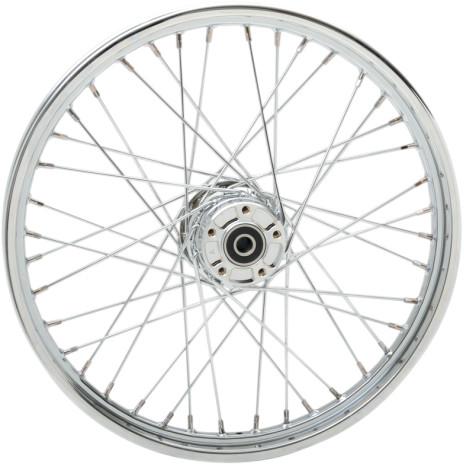 Laced 40 Spoke Front Wheel - 21x2.15 - Chrome