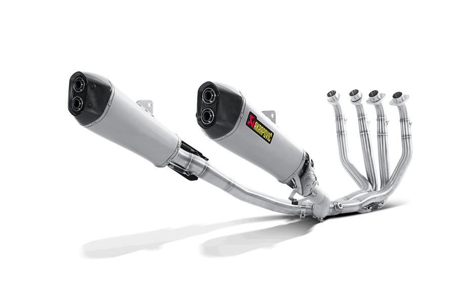 Racing Line Full System Dual Exhaust - Titanium Mufflers