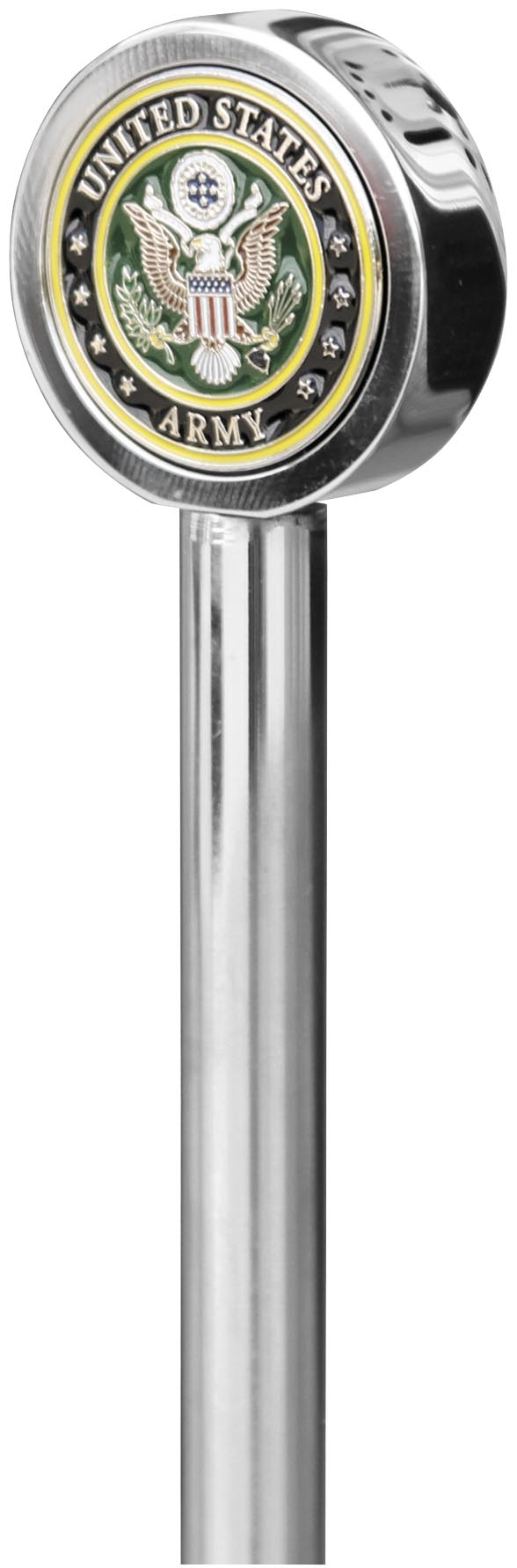 13in. Stainless Steel Flag Pole with Topper - Army Crest