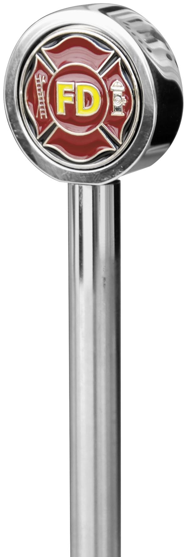 13in. Stainless Steel Flag Pole with Topper - Firefighter