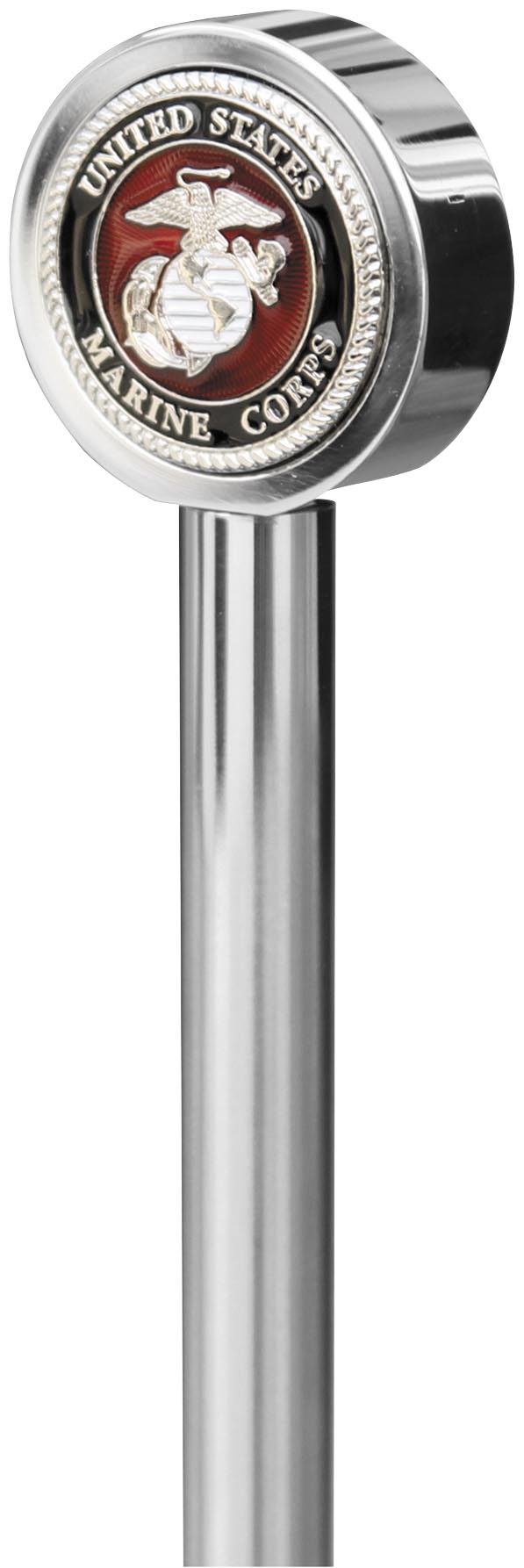 9in. Stainless Steel Flag Pole with Topper - Marine Corp