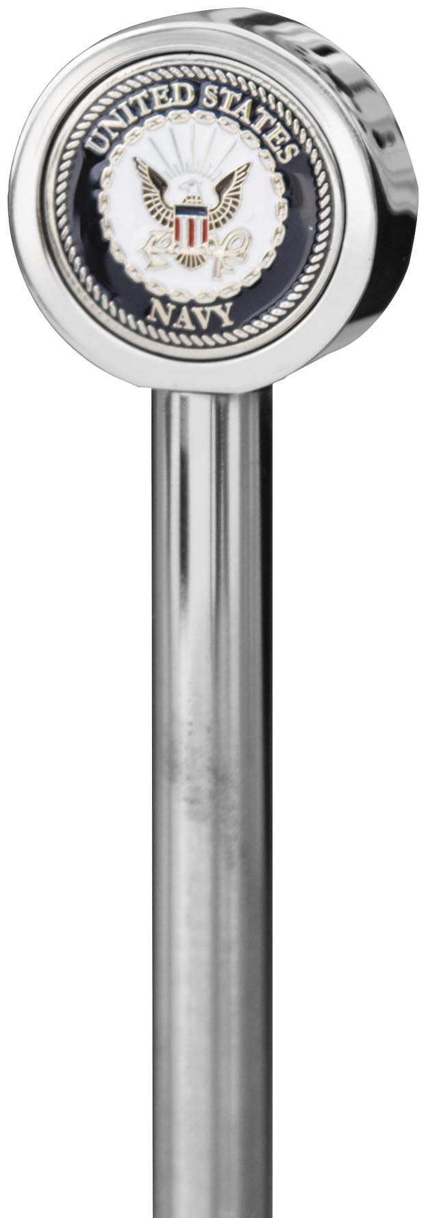 9in. Stainless Steel Flag Pole with Topper - Navy