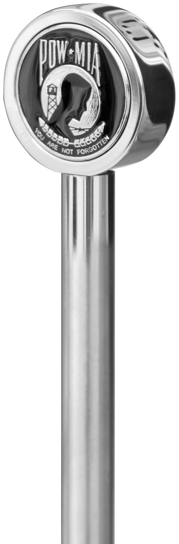 9in. Stainless Steel Flag Pole with Topper - POW