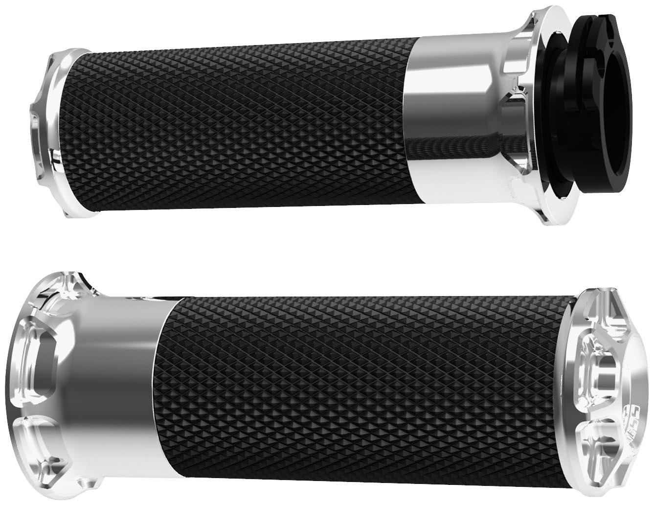 Fusion Series Grips - Beveled - Chrome