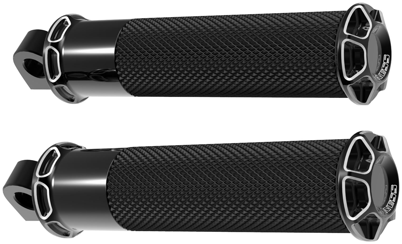 Fusion Footpegs - Bevelled - Black