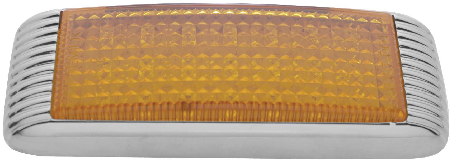 LED Flush Mount Rectangular Taillight - Amber Lens - 5.125in.