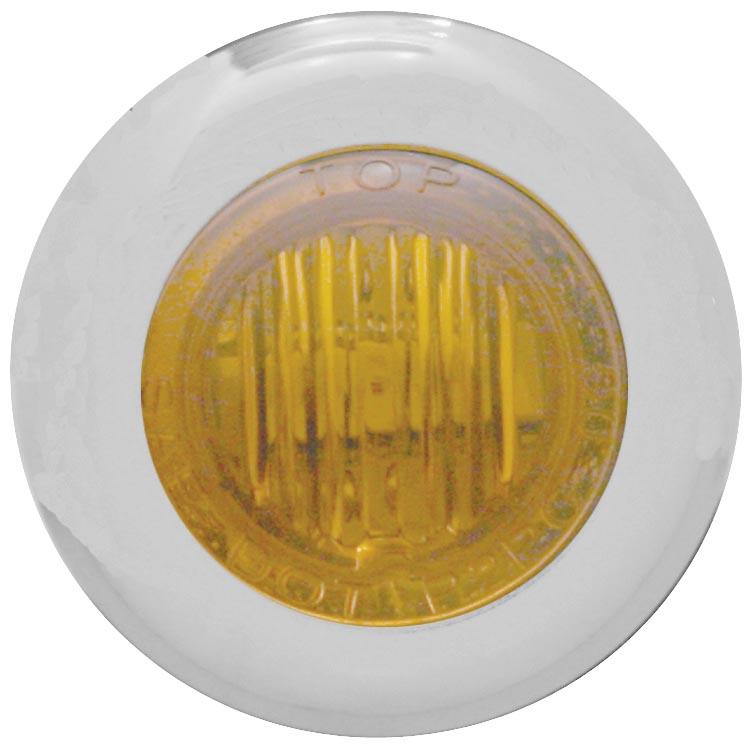 LED Mini Marker Light - Amber LED - Amber Lens