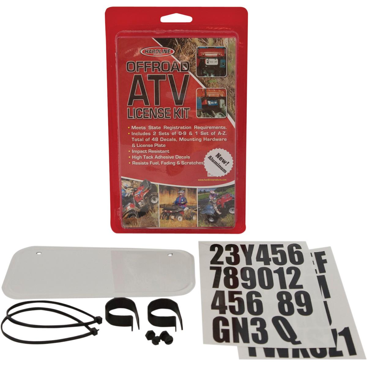Aluminum ATV License Kit - White