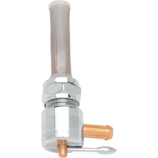 Fuel Petcock - 22mm - Forward Facing - Chrome