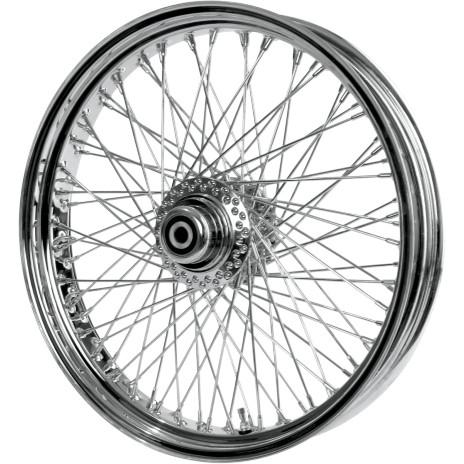 Round 80 Spoke Front Wheel - 21x3.5 - Chrome