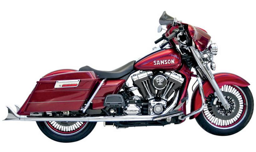 True Dual Crossover Exhaust System - 33in. Slip-Ons with Removable Longtail Tips - Chrome