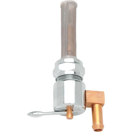 Fuel Petcock - 22mm - Down Facing - Chrome