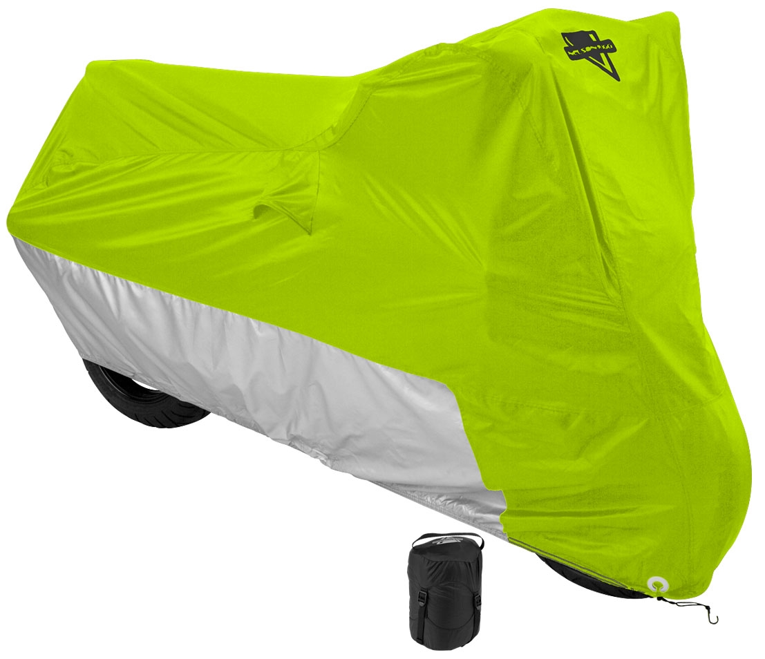 MC-905 Defender Deluxe Motorcycle Cover - Hi-Vis Yellow/Silver - Large
