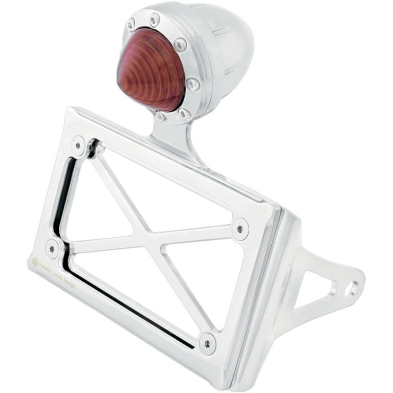 RSD Taillight Tag Bracket - Horizontal Shock Mount - Chrome