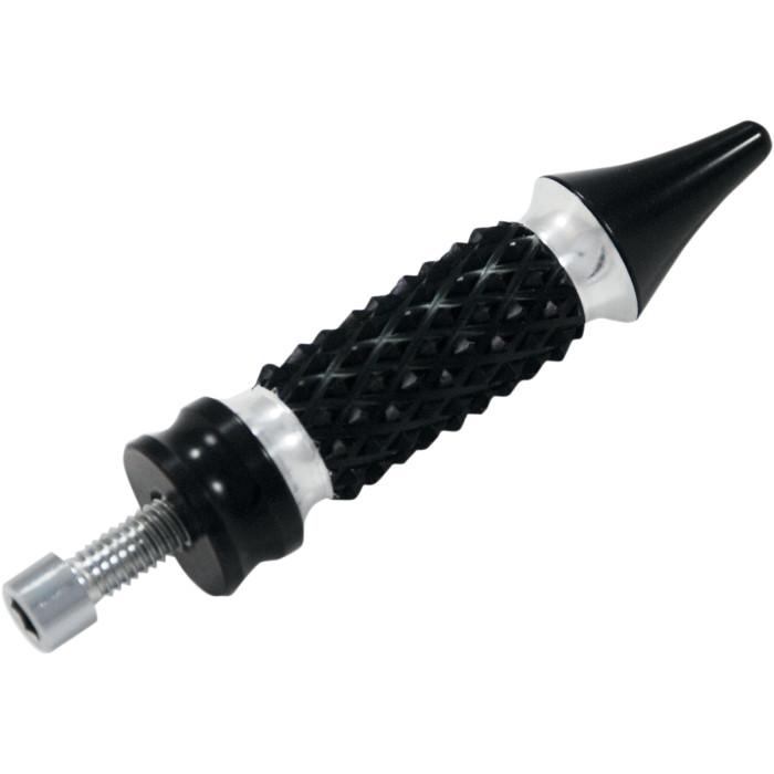 Cross Cut Shifter Peg - Black Anodized