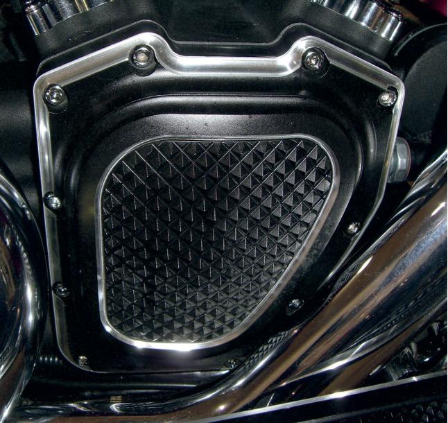 Cam Cover - Cross Cut - Black Anodized