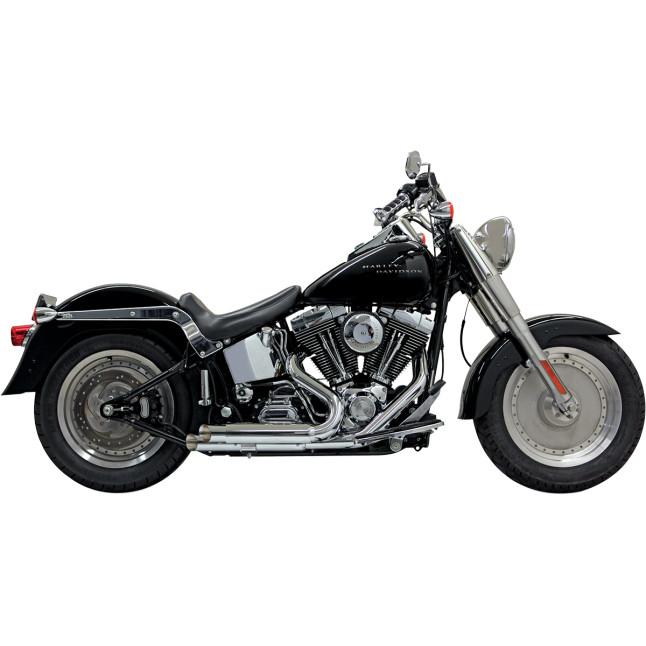 Pro Street Exhaust System with Heat Shields - Slash Cut - Chrome
