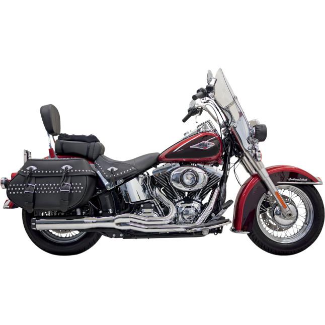 Road Rage II B1 Power Exhaust System with Heat Shields - Chrome with Black Fluted End Cap