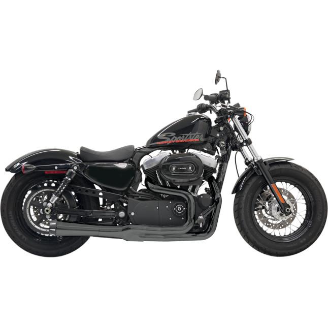 Road Rage II Mega Power Exhaust System - Short Black Megaphone with Black Fluted End Cap
