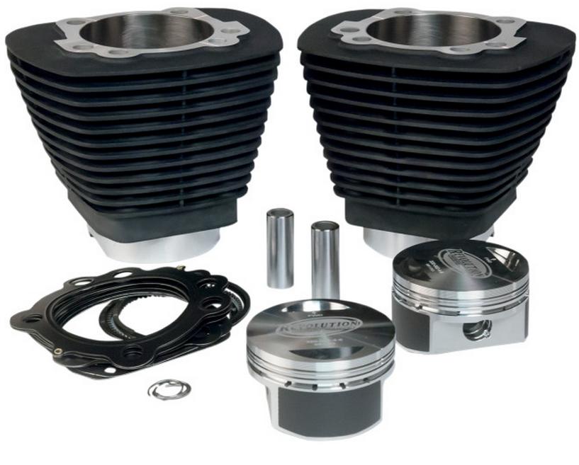 Bolt-On Big Bore Kit (85in. Domed) - Bore 3.563in. - 10.5:1 Compression - Black