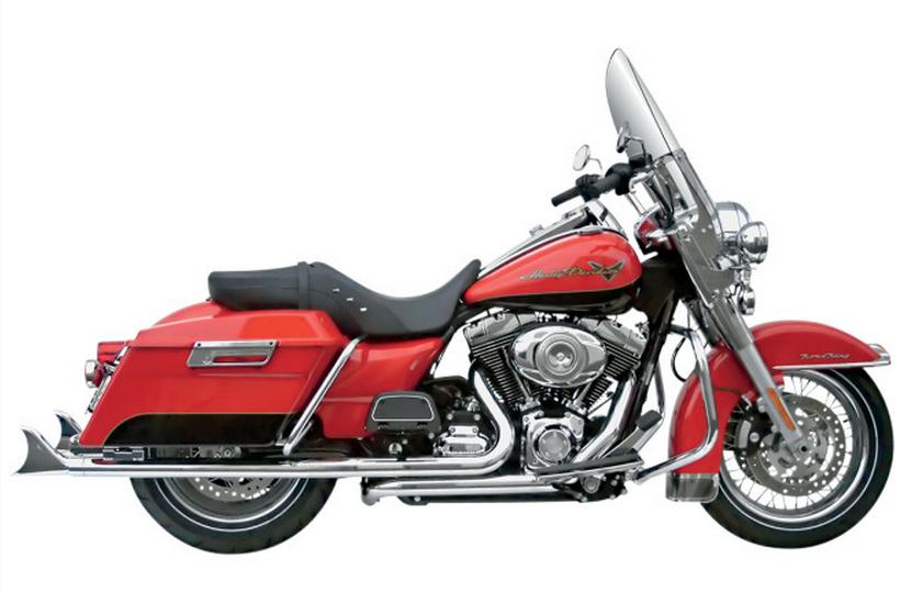 True Dual Crossunder Exhaust System - 33in. Slip-Ons with Removable Longtail Tips - Chrome
