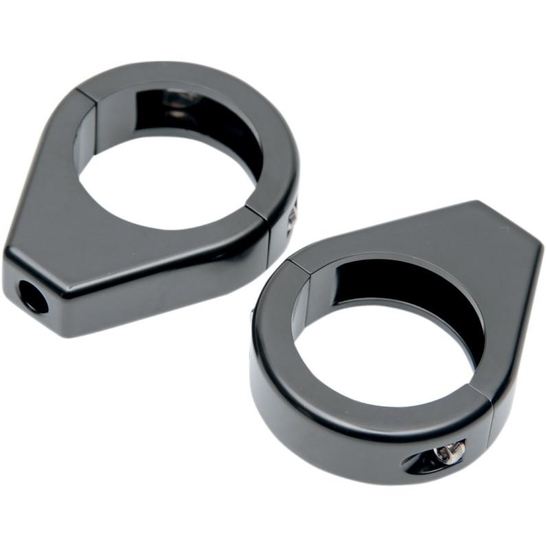 Turn Signal Fork Clamps - 41mm - Gloss Black