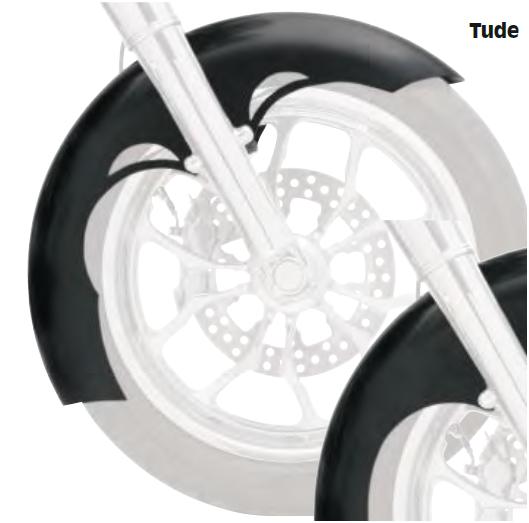 Tire Hugger Series Front Fender for 16in./17in./18in. Wheel - Tude - Chrome