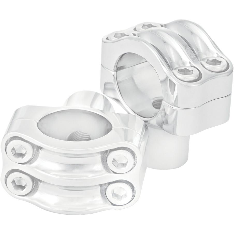 Nostalgia Risers for 1-1/4in. Handlebars - 4-Bolt - Chrome