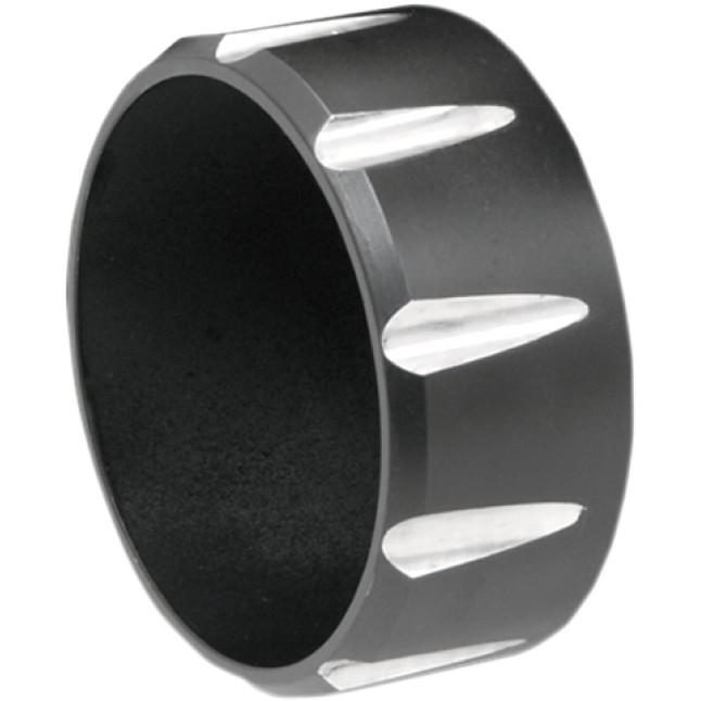 Fluted Billet End Cap for Pro Street Exhaust System - Black