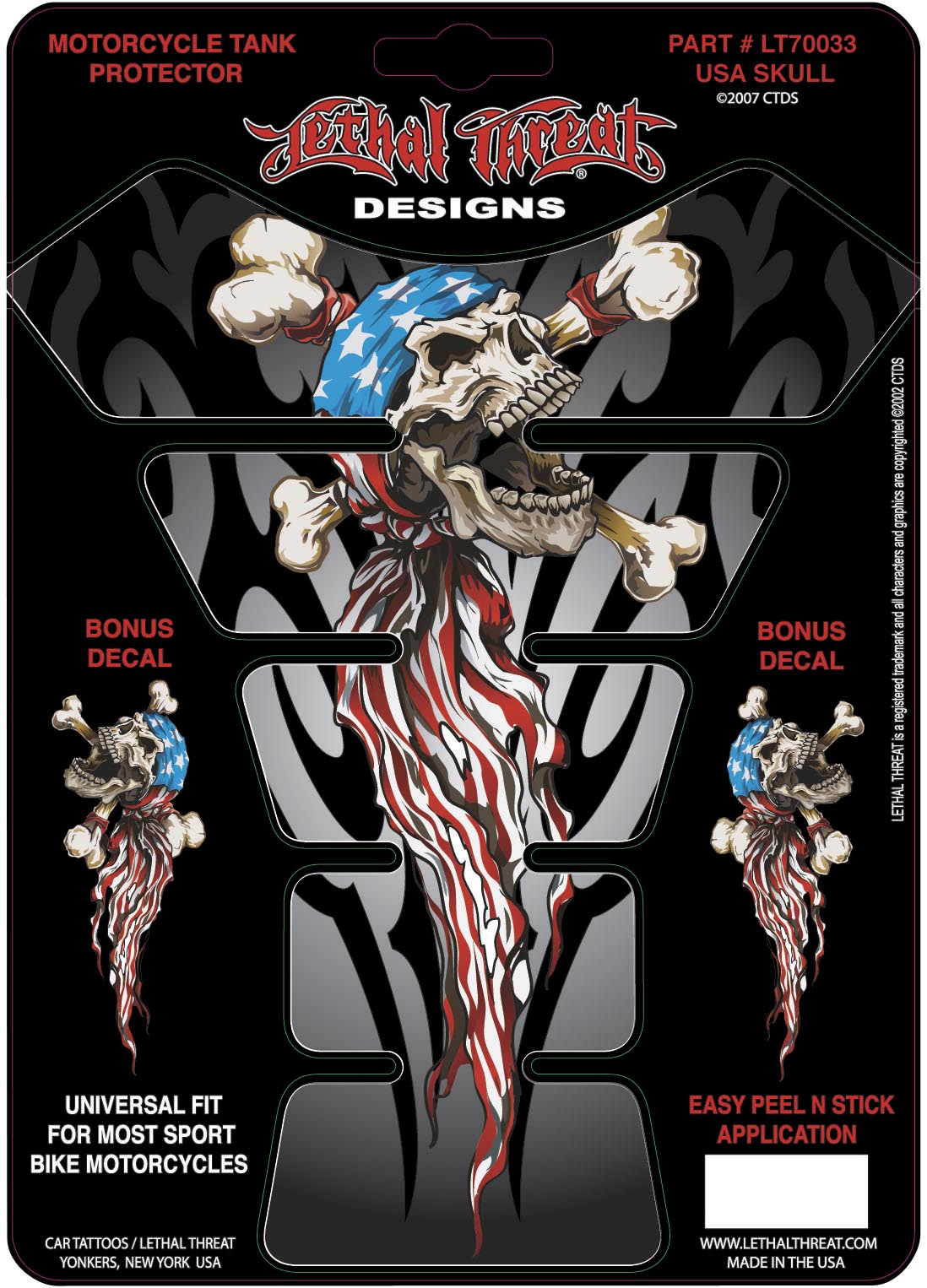 Tank Protector - USA Skull