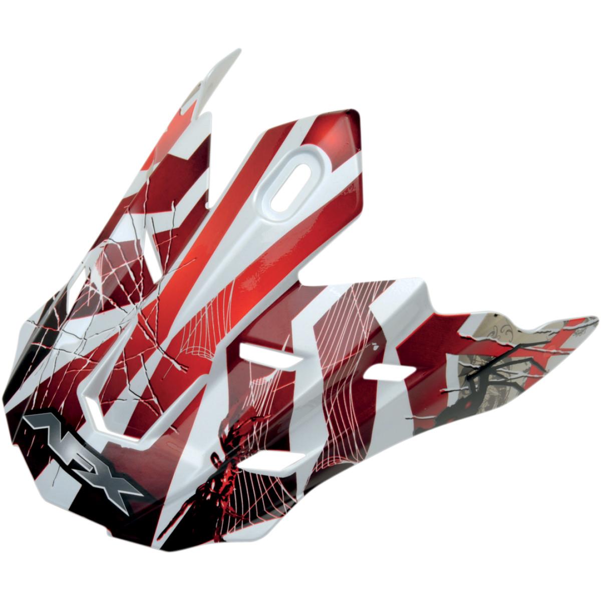 Peak for FX-17Y Helmets (13 Models) - Trap Multi Red