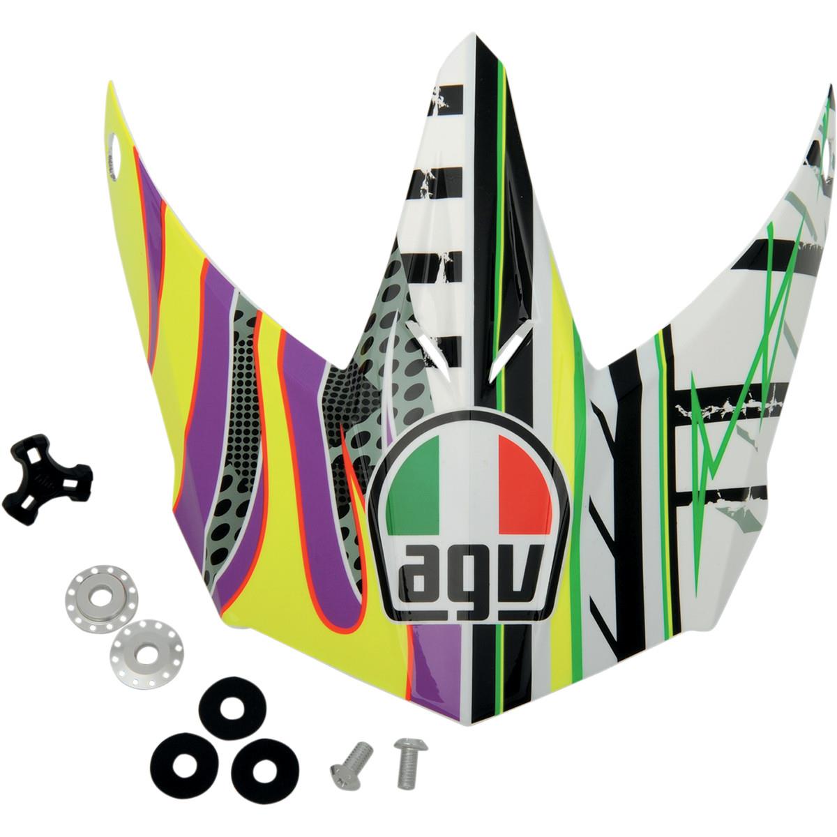 Visor with Screws for AX-8 EVO Helmets  - Yellow/Purple