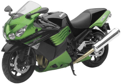 Street Bike 1:12 Scale Motorcycle - Kawasaki Zx-14 2011 - Green