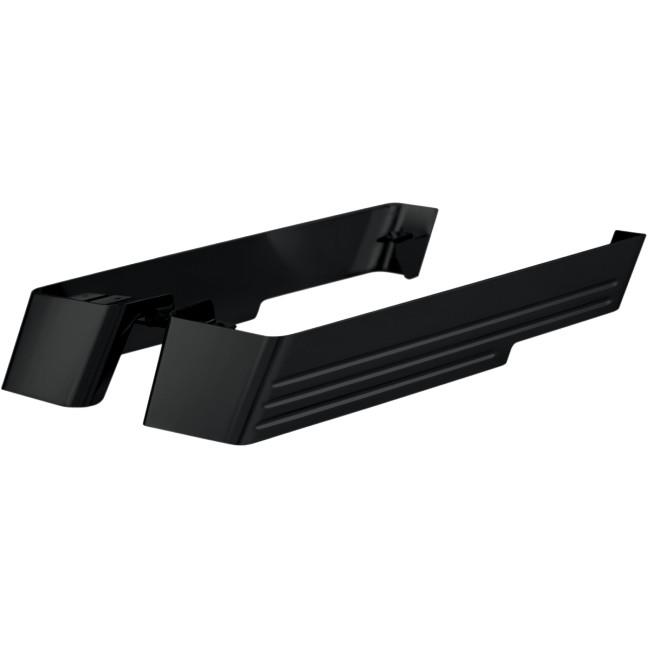 Billet Saddlebag Extensions without Cutout - Black Powder-Coat