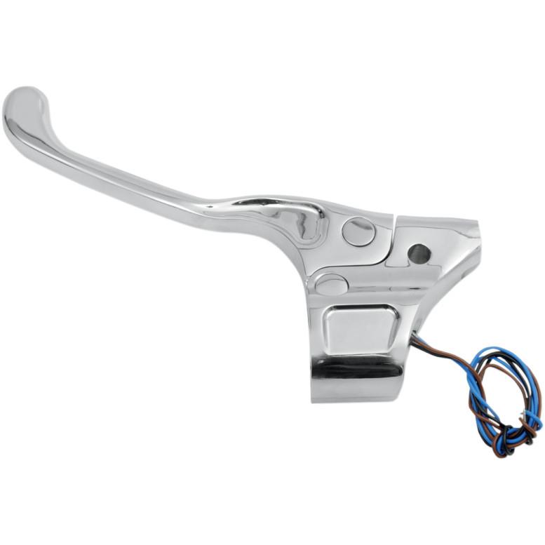 Cable Actuated Clutch Lever Assembly Contour Billet Handlebar Control (07-13 Style) - Chrome