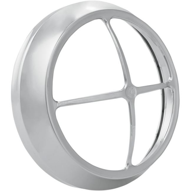 Crossbar 7in. Vision Series Headlight Bezel - Chrome