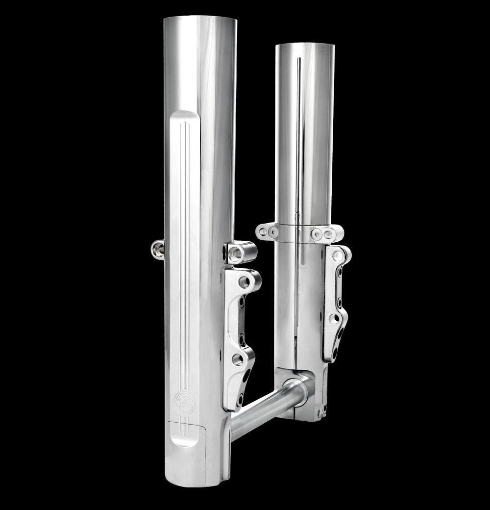 Fork Leg Kit for Stock or Performance Machine Calipers - Dual Disc - Chrome