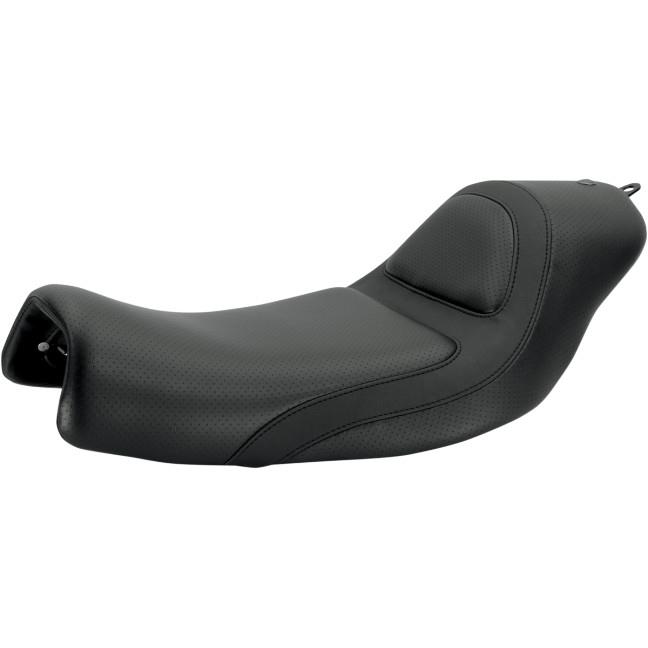 Avenger Solo Seat - Black Distressed Vinyl - Raised Detailing