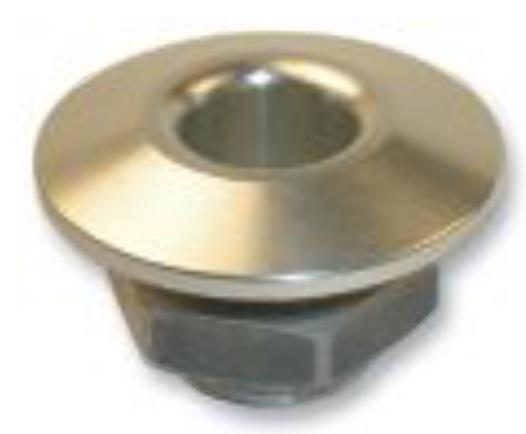 Billet Aluminum Nose/Bow Eye Fitting - Large - Polished