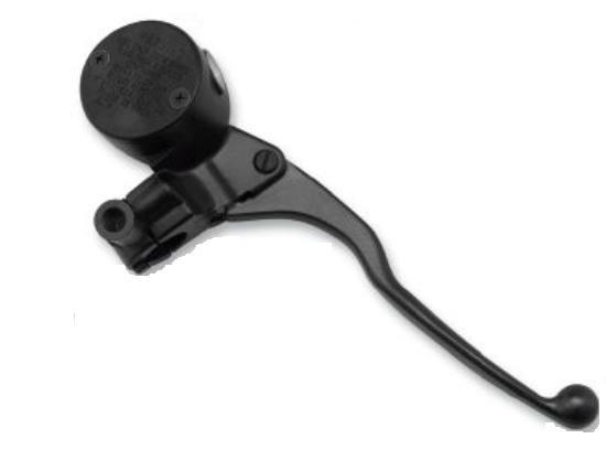 Retro Round Master Cylinder Kit - 14mm Piston Dia. - Black Body/Black Lever